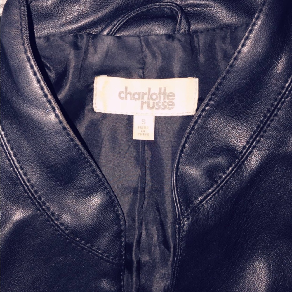New Charlotte Russe Black Leather Jacket!!